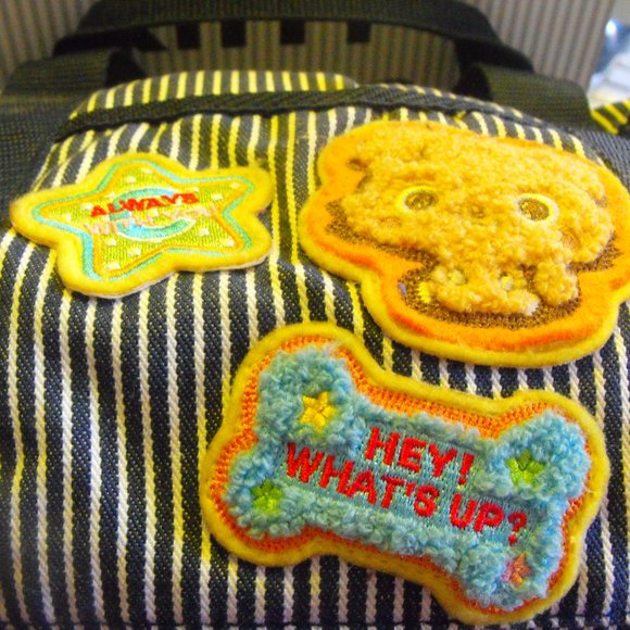 Denim Duffle Shoulder Bag Sriped - Picture 3 of 7